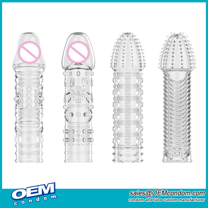 Crystal Sleeve Silicone Spike Condoms 