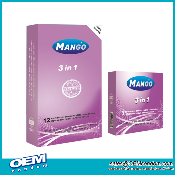 Mango brand 3in1 contoured Condoms