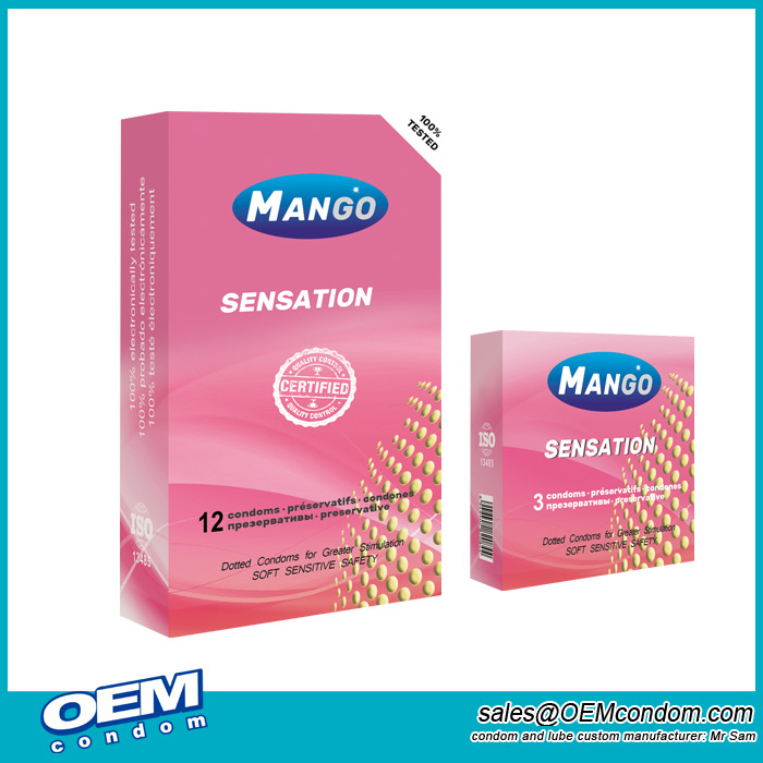 Mango Sensation Dotted Condom with raised dots