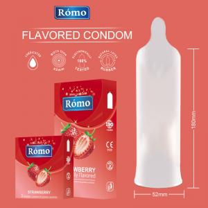 ROMO strawberry flavored condom